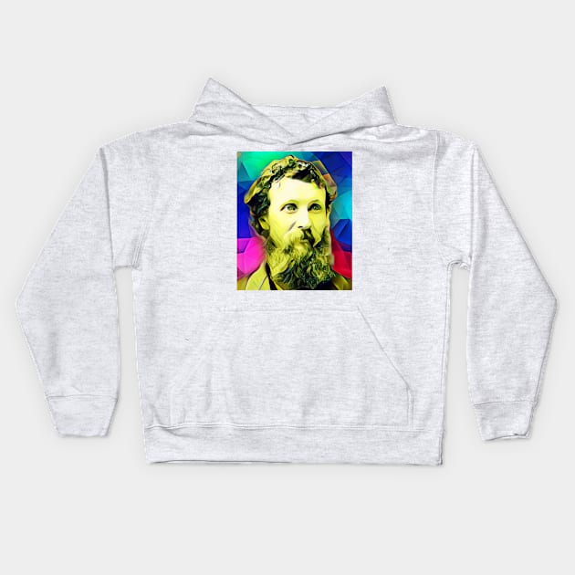 John Muir Colourful Portrait | John Muir Artwork 6 Kids Hoodie by JustLit